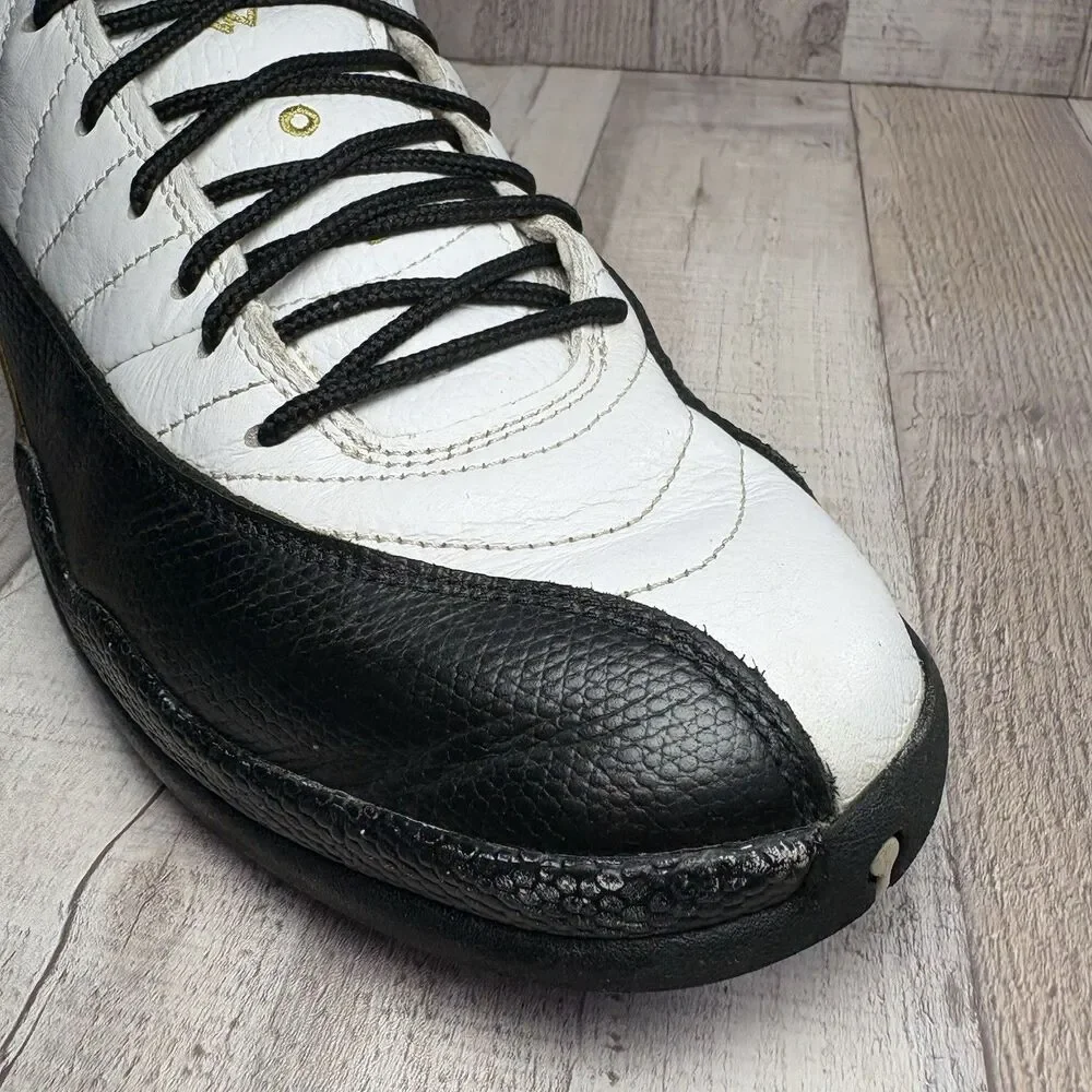 Air Jordan 12 Retro Royalty Taxi Men's Size 9.5 Sneakers Basketball White Black
